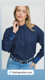 Lexi Blouse in Eternal Blue