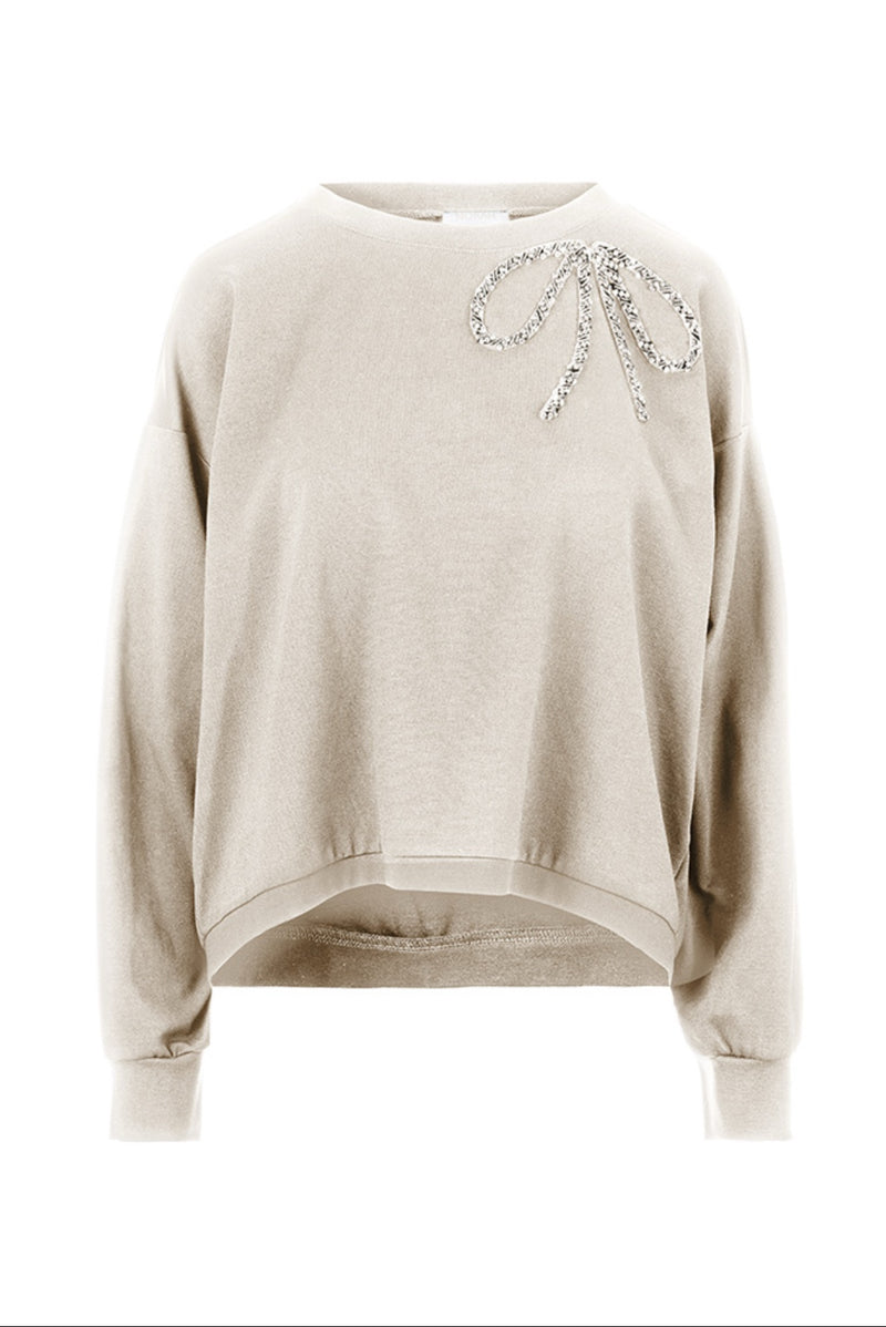Sweatshirt with Statement Bow