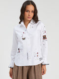 White Embroidered Shirt from Vila Gallo
