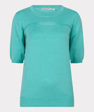 Short sleeve sweater with open front