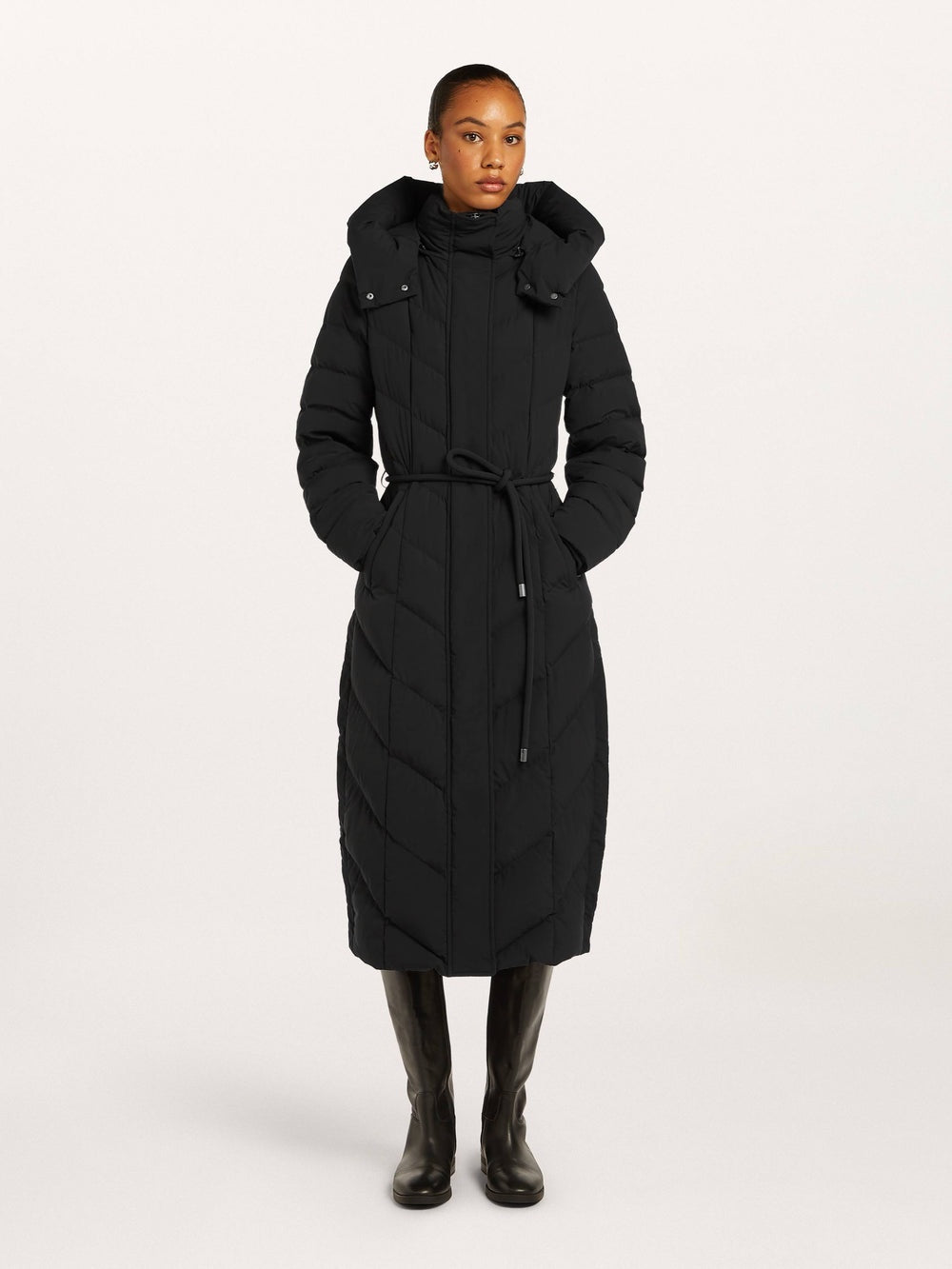VALEA Long Black Coat