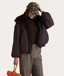 Deep Plum Reversible Fur Jacket