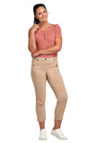 Ankle length trouser in latte