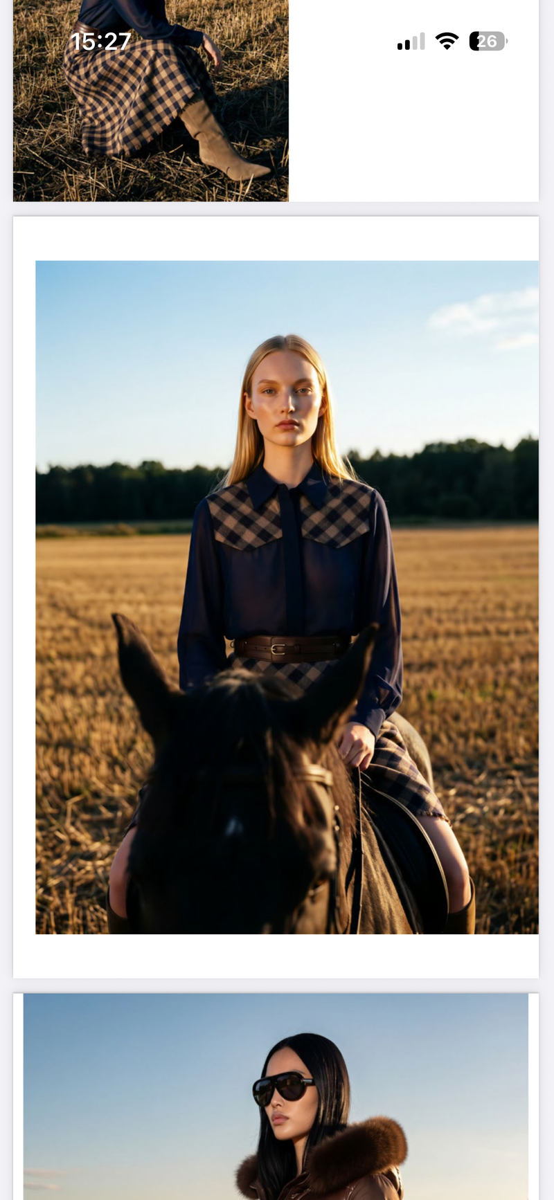 Marin Check/Navy Blouse