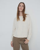 Round neck cotton sweater