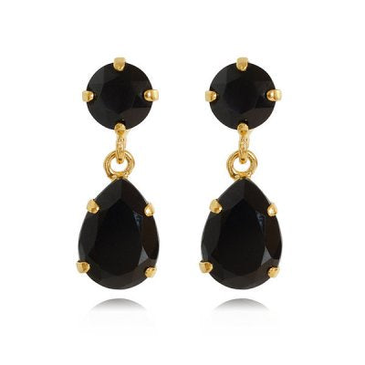 Mini drop earrings in Jet