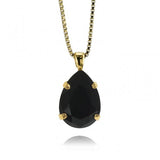 Mini Drop Necklace in Jet