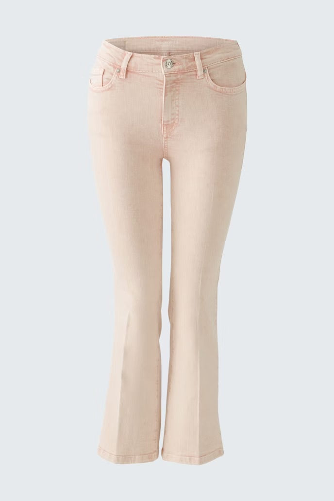 Jeans in dusty rose with kick flare