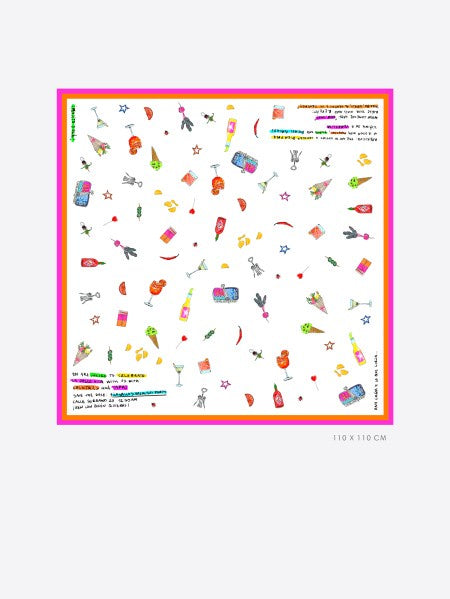 Silk scarf in aperitivo print