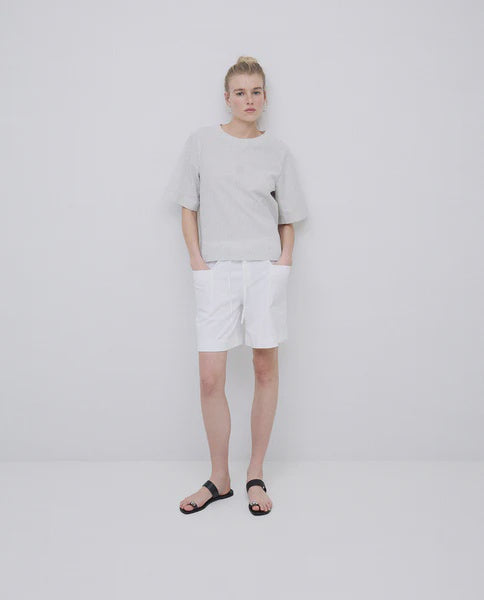 Off white shorts with drawstring waist