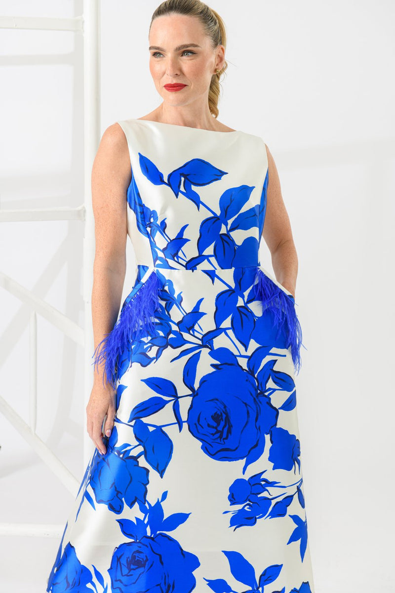 Dee  dress in sky blue flower