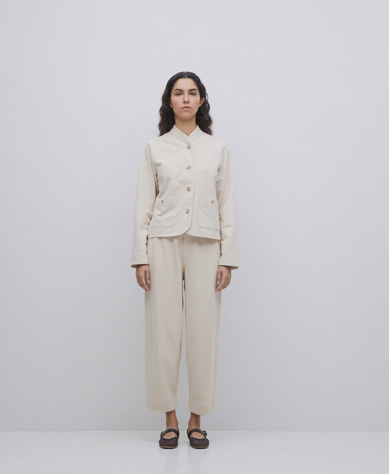 Cotton barrel shape trousers
