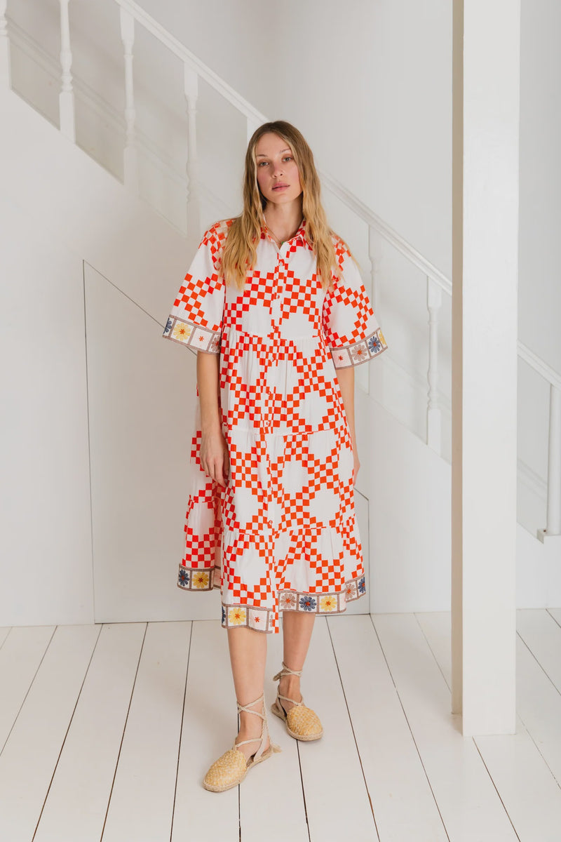 Koko dress in poppy red