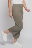 Khaki culottes  with button feature