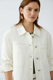 Casual denim Shacket in champagne