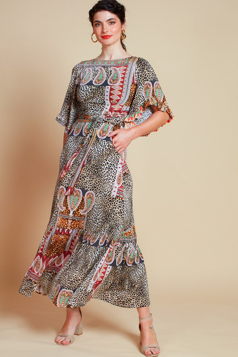Gabriella maxi dress in macgraw print