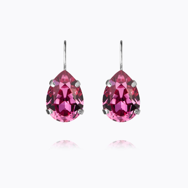 Mini drop dark rose earring