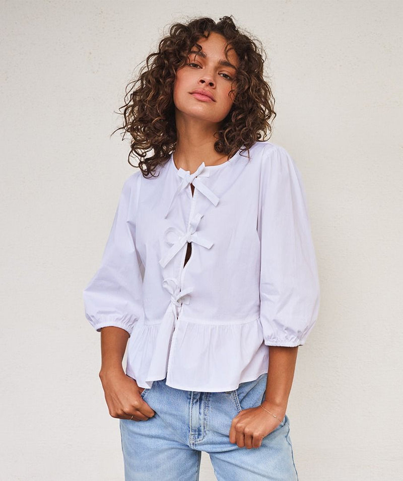 Peplum Blouse in Poplin