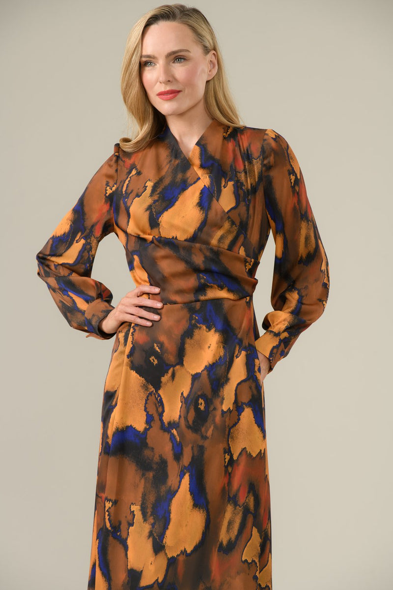 Agnes Dress in Gold Print