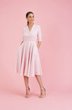 Leyla midi dress in pale pink