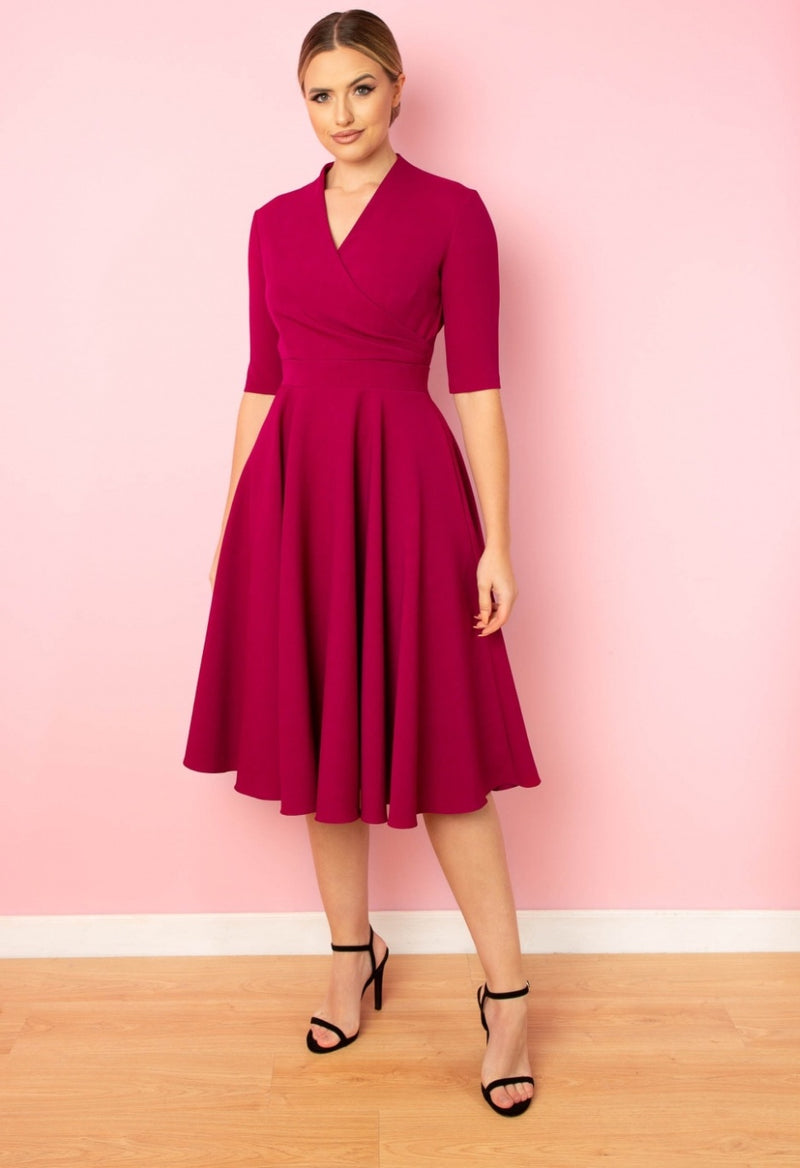 Leyla dress in berry