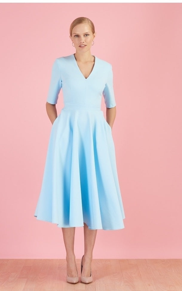 Myla dress in pale blue