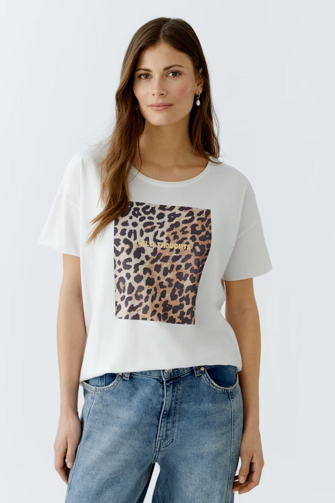 Oversized T-shirt With Iconic Oui Leo Print