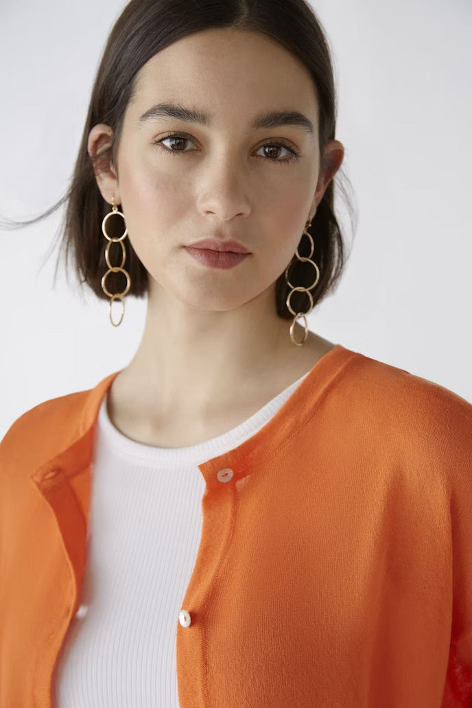 Airy cardigan/jacket in orange