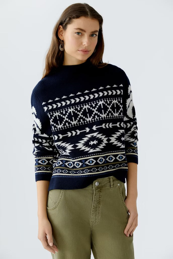 Pullover with Norwegian Pattern