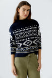 Pullover with Norwegian Pattern