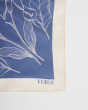 Blue Silk Square Scarf