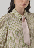 Classic Shirt With Tie Powderolive