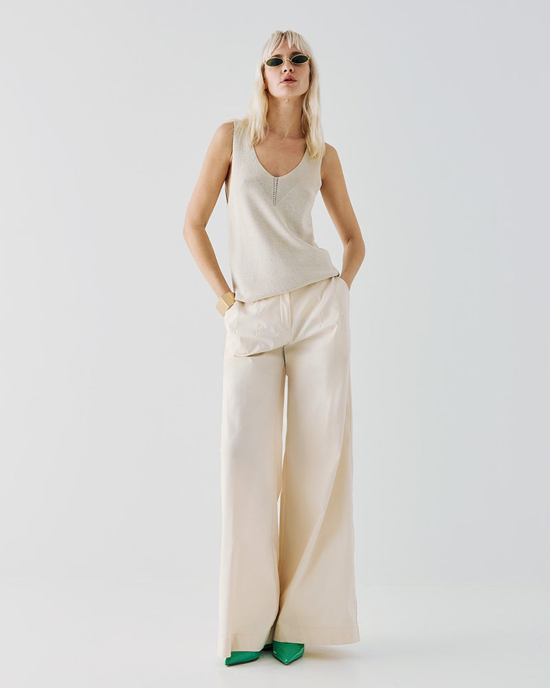 Light Gold Vneck Top