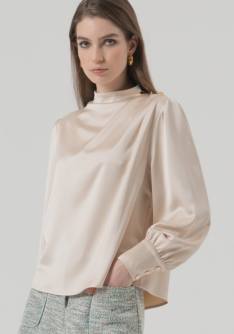 Vanilla Satin Top