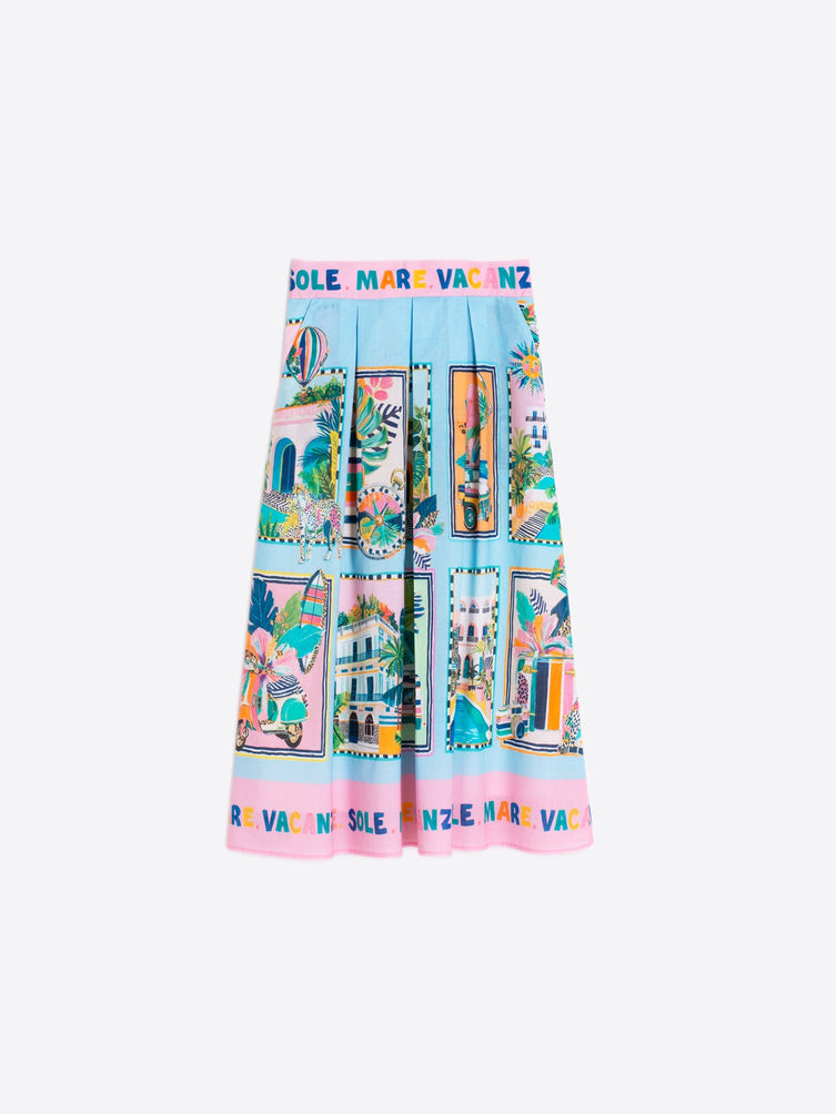 Capri Print Skirt