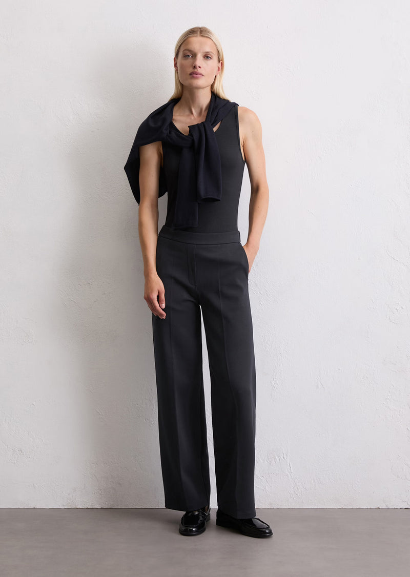 Navy Tailored Jersey Trouser