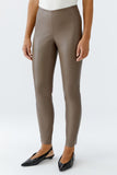 Faux leather leggings in taupe