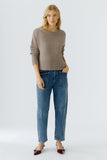 Boxy sweater in smoky taupe