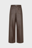 Trousers in a soft faux leather