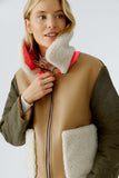 Reversible outdoor jacket in mixed materials