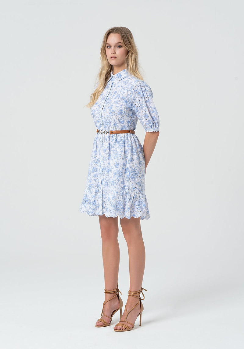Printed Chemisier Short Dress