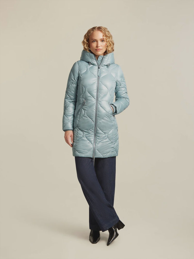 Darla Puffer  coat in sea foam by Beaumont