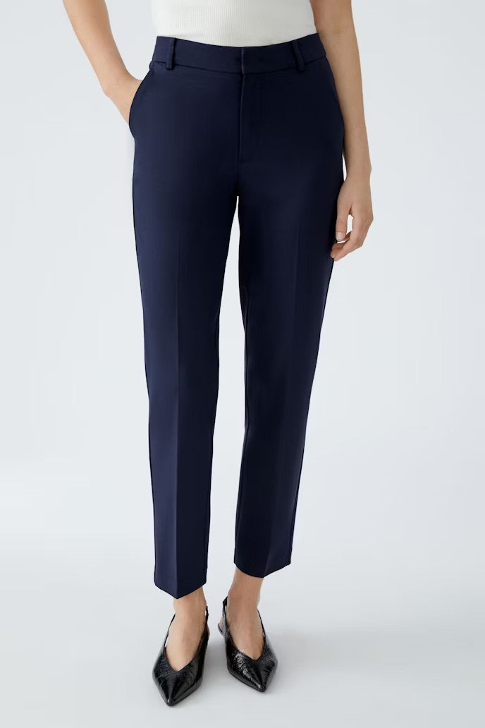Slim fit navy trousers