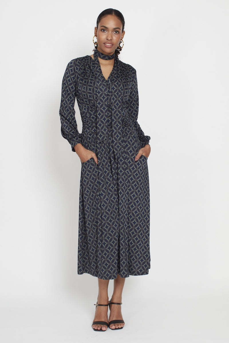 Sharon geo green dress