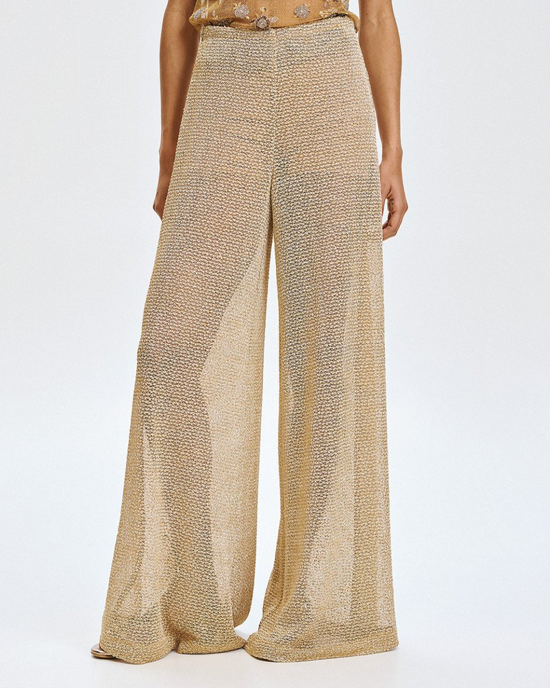 Knit pants with sequins
