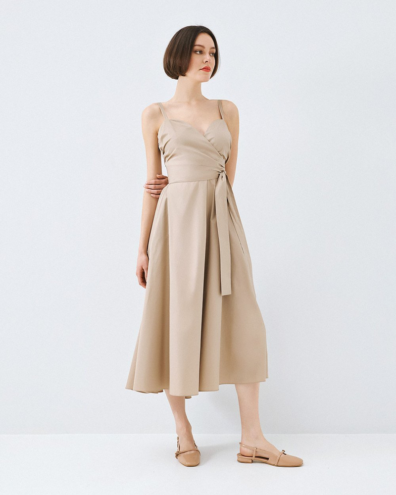 Mid wrap Grege dress