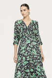 Navy and Jade Green Dress