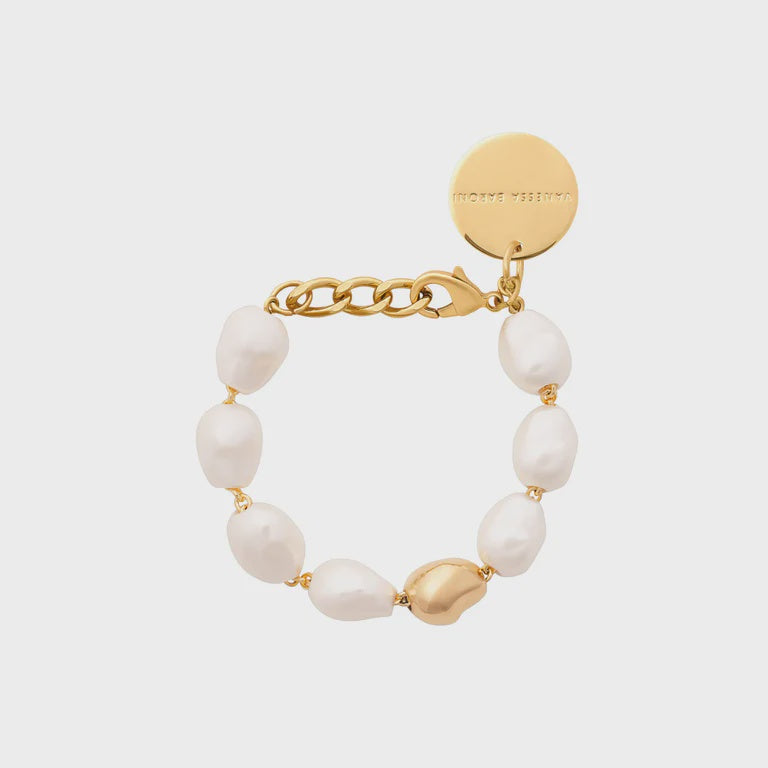 Vanessa Baroni Gold& Pearl Bracelet