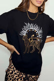 Black tiger sun T-shirt