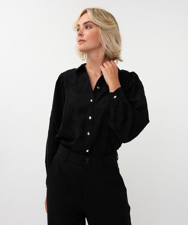 All Black blouse with pattern